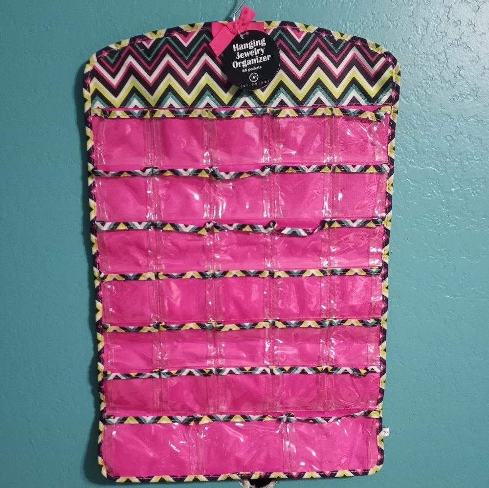 66 Pocket Hanging Jewelry Organizer